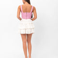 Deborah Flouncy Pleated Skirt - White