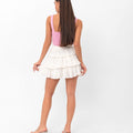 Deborah Flouncy Pleated Skirt - White