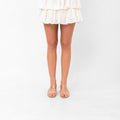 Deborah Flouncy Pleated Skirt - White