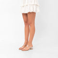 Deborah Flouncy Pleated Skirt - White