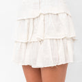Deborah Flouncy Pleated Skirt - White