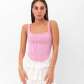 Deborah Flouncy Pleated Skirt - White