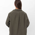 Vanessa Slouchy Button-Up Shirt - Green