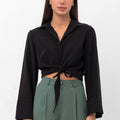 Marilyn Tie-Up Shirt - Black