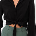 Marilyn Tie-Up Shirt - Black