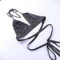 Elegant Sparkling Lace-Up Crop Top