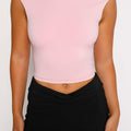 Stretch Lace-up Backless Slim Top
