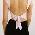 Stretch Lace-up Backless Slim Top