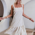 Glistening Promise Polka Dot Midi Dress