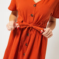 Good Vibes Button Up Mini Dress