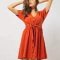 Good Vibes Button Up Mini Dress