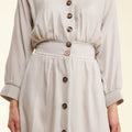 Alluring Dream Button-Up Midi Dress