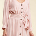 Alluring Dream Button-Up Midi Dress