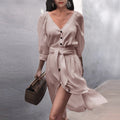 Alluring Dream Button-Up Midi Dress