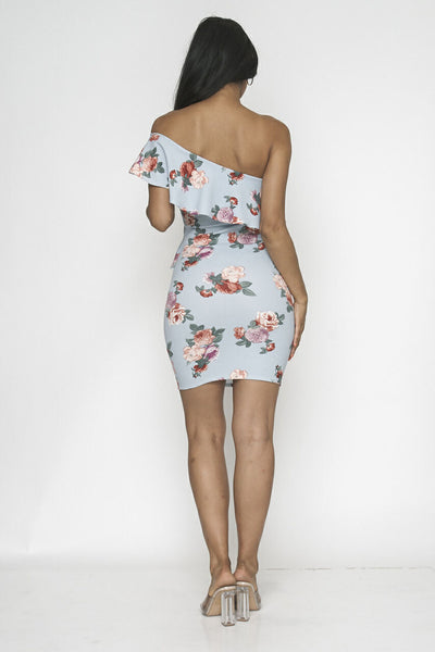 Be bold One-off shoulder floral dress