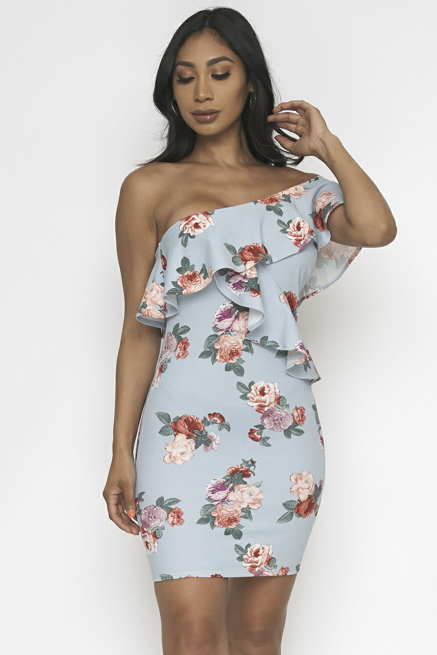 Be bold One-off shoulder floral dress