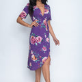 Lilac Long purple floral dress