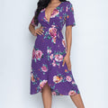 Lilac Long purple floral dress