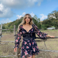 Flawless full sleeve mini floral dress